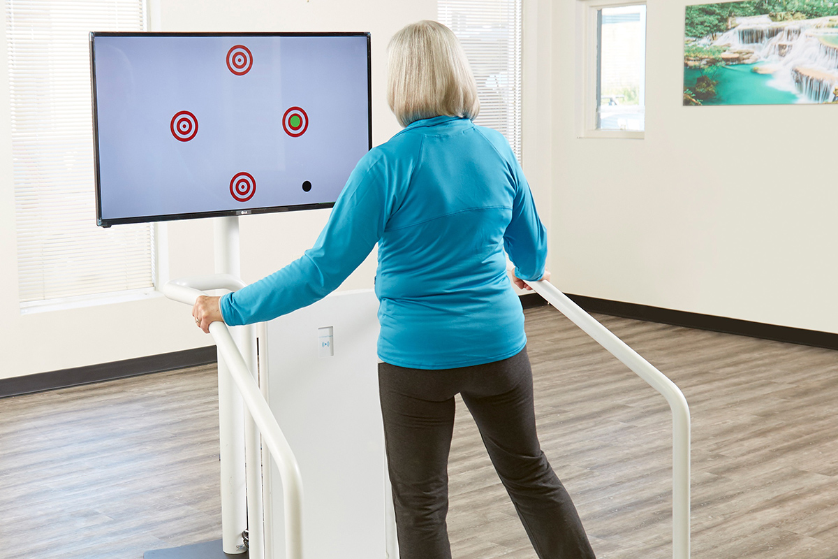 SENSO IN USO IN UNA PALESTRA PER ANZIANI